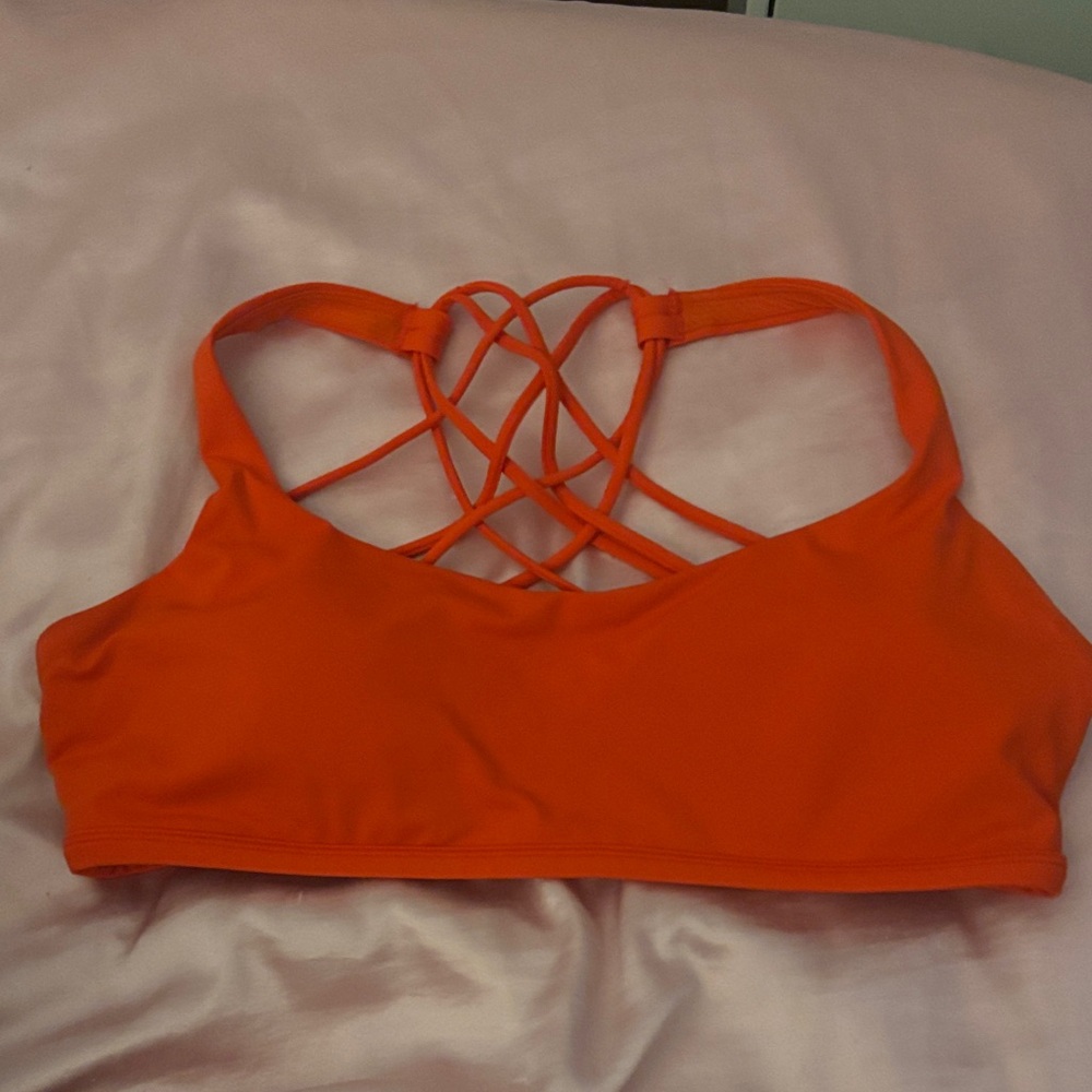 Lululemon Solar Orange Free to Be Bra Wild Size 10